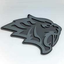 Helltiger Tiger Kopf 3D Kotflügel Abzeichen Emblem_5