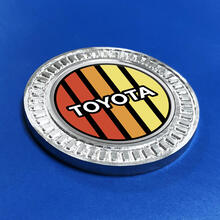 3D-Abzeichen Toyota Vintage TRD Retro Heritage Racing Stripes Metall Aluminium Emblem
 2