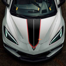 Doppelstreifen Vinyl-Aufkleber für Motorhaube für Chevrolet Corvette C8_2
