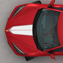Doppelstreifen Vinyl-Aufkleber für Motorhaube für Chevrolet Corvette C8_3