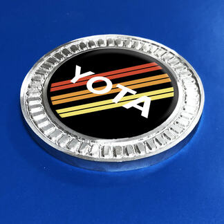 3D-Abzeichen Toyota Yota Vintage TRD Retro Heritage Racing Stripes Metall Aluminium Emblem
