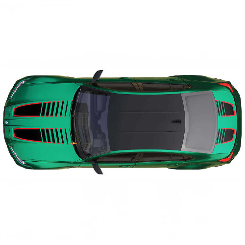 Doppel-Blitz Hauben- und Kofferraumstreifen Vinyl-Aufkleber Set für BMW M3 G80 M4 G82 G83