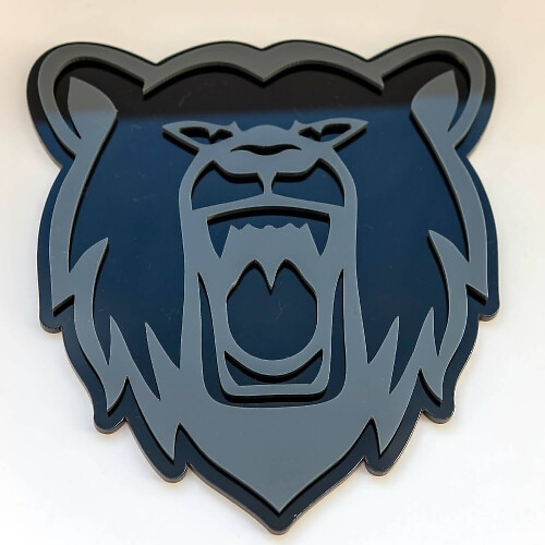 Wütender Grizzlybär individuelles 3D-Abzeichen Kotflügelabzeichen Emblem 2
