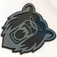 Angry Grizzly Bear Custom 3D Badge Fender Badges Emblem 2
 2