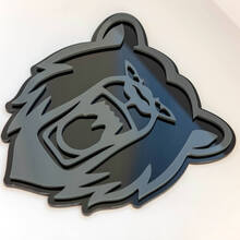 Angry Grizzly Bear Custom 3D Badge Fender Badges Emblem 2
 3