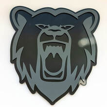 Wütender Grizzlybär individuelles 3D-Abzeichen Kotflügelabzeichen Emblem 2
 6