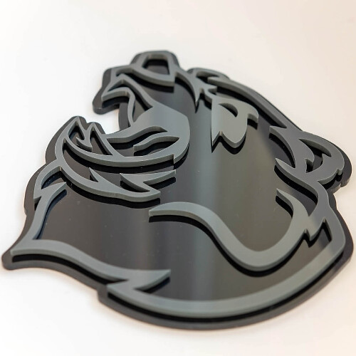Individuelles 3D-Kotflügel-Emblem wütender Grizzlybär