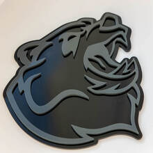 Individuelles 3D-Kotflügel-Emblem wütender Grizzlybär_3