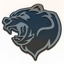 Individuelles 3D-Kotflügel-Emblem wütender Grizzlybär_6