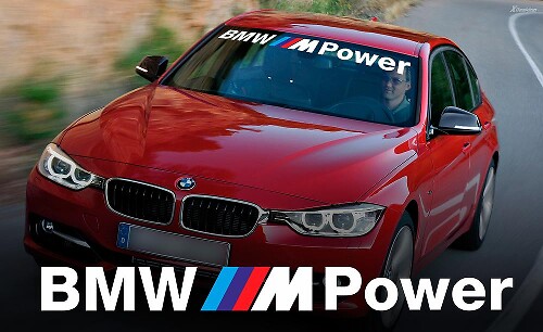 M Power Style Windschutzscheiben-Banner Vinyl-Aufkleber für BMW