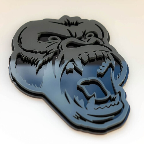 Benutzerdefiniertes 3D-Abzeichen Angry Gorilla Fender Badges Emblem
