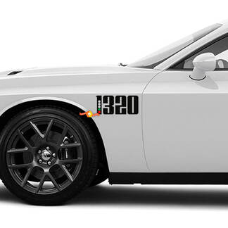 Side Bed Fender 1320 Drag Race LIGHT XMAS Tree Vinyl-Aufkleber-Aufkleber-Set für Dodge Challenger R/T Scat Pack 1320
