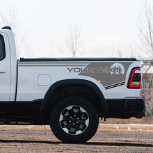 Benutzerdefinierte Schriftgestaltung Mopar-Stil Seitenwand Vinylaufkleber für Dodge Ram 1500_2