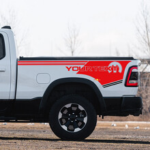 Benutzerdefinierte Schriftgestaltung Mopar-Stil Seitenwand Vinylaufkleber für Dodge Ram 1500_3
