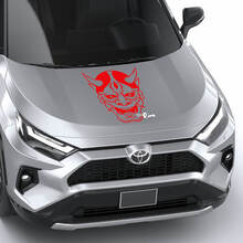 Maske Hannya Japanischer Noh Universal Hood Vinyl Aufkleber Grafikaufkleber
 3
