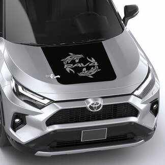 Koi-Fisch RAV4 Motorhauben-Vinyl-Aufkleber, Grafikaufkleber passend für Toyota RAV4
