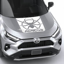 Spider Black Widow RAV4 Motorhauben-Vinyl-Aufkleber, Grafikaufkleber passend für Toyota RAV4
 3