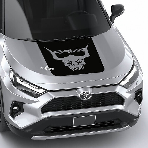 Sticker mit Totenkopf mit Hörnern für Toyota RAV4