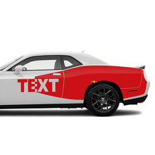 Custom Text Blackout Style Seiten-Vinyl-Aufkleberset für Dodge Challenger_2