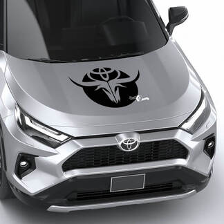 Bull Horns Toyota RAV4 Hood Vinyl Aufkleber Grafikaufkleber passend für Toyota RAV4
 1