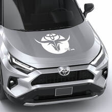 Bull Horns Toyota RAV4 Hood Vinyl Aufkleber Grafikaufkleber passend für Toyota RAV4
 2