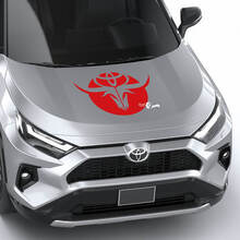 Bull Horns Toyota RAV4 Hood Vinyl Aufkleber Grafikaufkleber passend für Toyota RAV4
 3