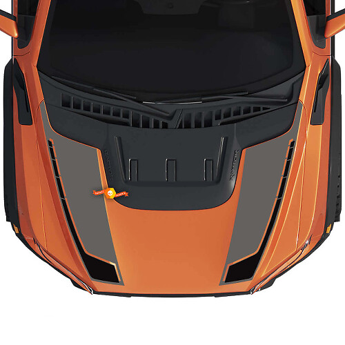 Twin Haubenstreifen Vinyl-Aufkleber-Set für Musclecar Truck