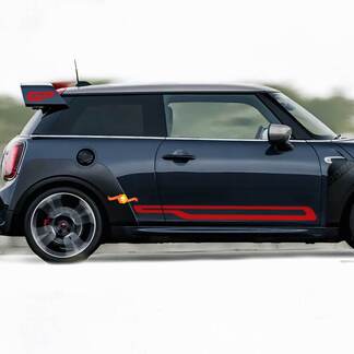 Paar Seitentüraufkleber, Aufkleber im MINI John Cooper Works GP-Stil
