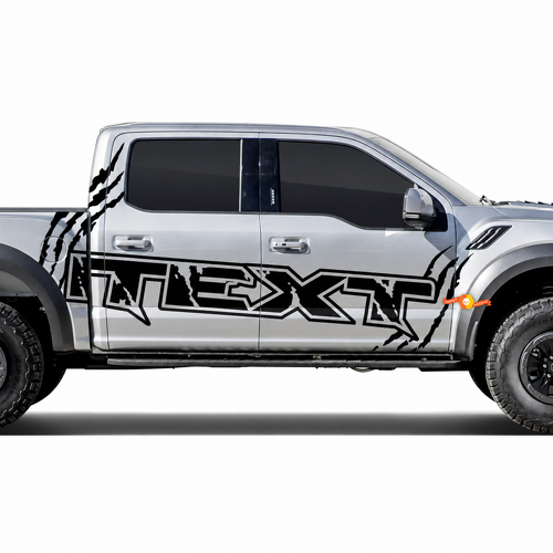 2 seitliche truck Musclecar power truck Claw Splash-Aufkleber, Grafikaufkleber, Chatter
