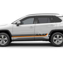 Side Racing Logo Streifen Vinyl Aufkleber Grafik Sticker Für Toyota RAV4 3
