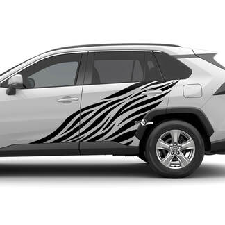 Seitenflammen-Grafik-Vinylaufkleber, Grafikaufkleber, passend für Toyota RAV4
 1