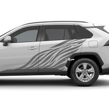 Seitenflammen-Grafik-Vinylaufkleber, Grafikaufkleber, passend für Toyota RAV4
 3