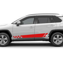 Seitenflügelstreifen Grafik-Vinylaufkleber Grafikaufkleber passend für Toyota RAV4
 2