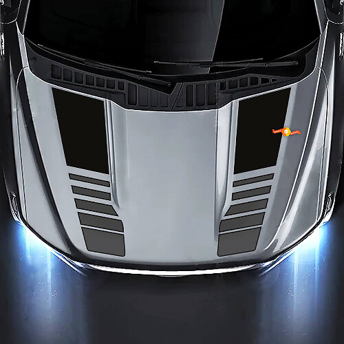 Twin Racing Streifen Motorhauben Vinyl Aufkleber für Musclecar Truck 2021+