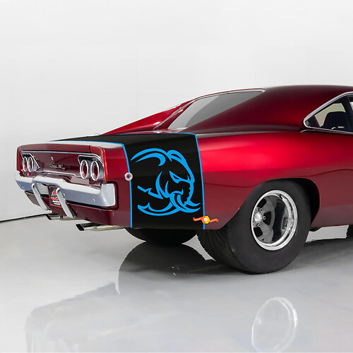 Hellephant 1968 Dodge Charger Streifen für 1968 1969 1970 Dodge Charger R/T Streifensatz
