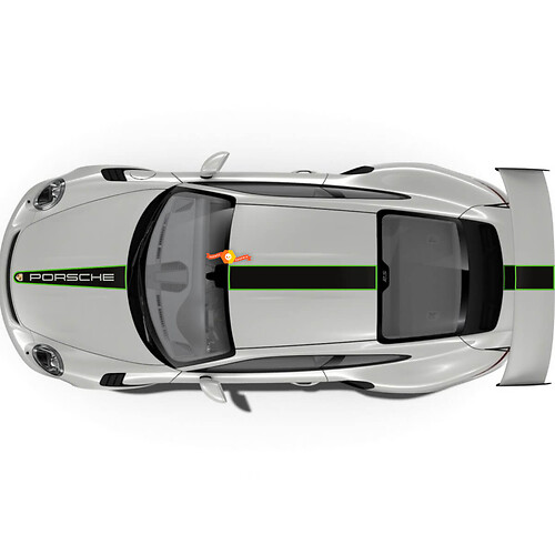 Porsche-Aufkleber für Motorhaube und Dach, Kofferraum, Porsche 911 GT3 Racing Edition, Streifen-Set, Aufkleber
