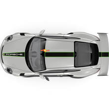 Porsche-Aufkleber für Motorhaube und Dach, Kofferraum, Porsche 911 GT3 Racing Edition, Streifen-Set, Aufkleber
 2