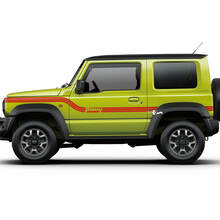 Paar Suzuki JIMNY Seitenstreifen Türen vorne Kotflügel hinten Kotflügel Aufkleber Logo Lines Aufklebergrafiken
 3