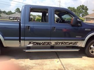 Power Stroke Paar Vinyl-Aufkleber für Türbanner Passend für: Ford Superduty Truck