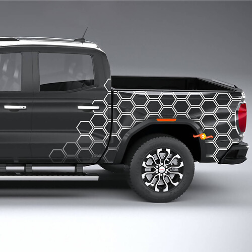 Honeycomb Side Graphics Aufkleber Aufkleber für 2024 GMC Canyon
