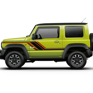 Suzuki JIMNY Side Vintage Stripes Doors Front Fender Aufkleber Aufkleber Grafiken 2 Farben
