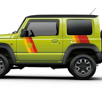 Suzuki JIMNY seitliche Vintage-Retro-Streifen-Aufkleber
 1