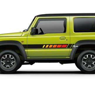 Suzuki JIMNY Side Vintage Retro Stripes Aufkleber Aufkleber Grafik 2
