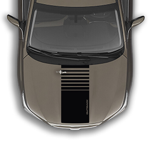 Hood Strobe Vinyl Aufkleber -Grafikaufkleber Anpassung an Suba Outback
