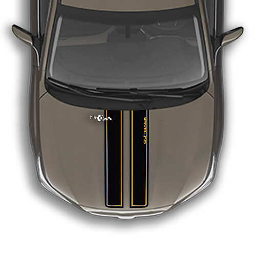 Kapuzenstreifen-Mountains-Vinyl-Aufkleber, passend für Suba Outback
