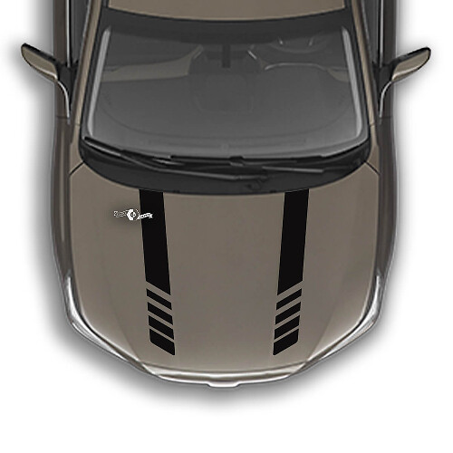 Vinyl-Aufkleber mit zwei Streifen für die Motorhaube, passend für Suba Outback
