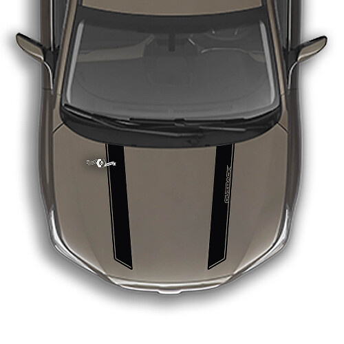 Zwei Streifen-Nadelstreifen-Vinylaufkleber für die Motorhaube, passend für Suba Outback
