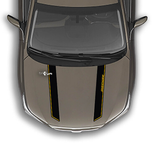 Motorhauben-Vinylaufkleber mit Dual-Pin-Streifen, passend für Suba Outback 2
