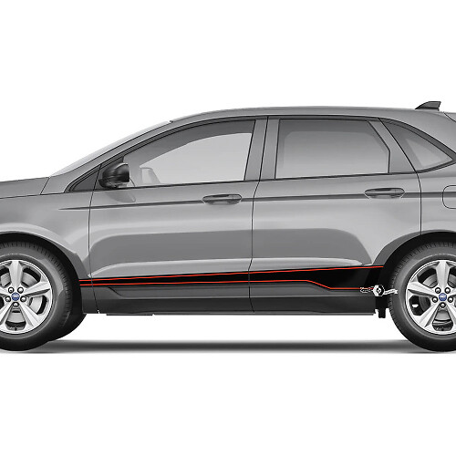 Ford Edge Rocker Panel Vinyl Pin Stripes Körperaufkleber Vinyl Grafik Aufkleber Aufkleber
