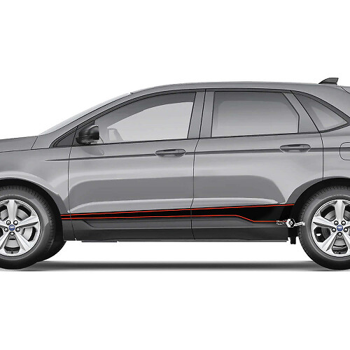 Ford Edge Rocker Panel Vinyl Pin Stripes Körperaufkleber Vinyl Grafik Aufkleber Aufkleber
